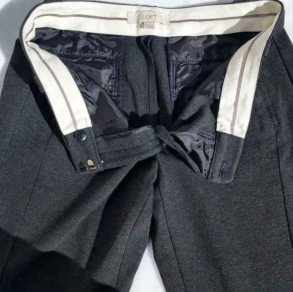Anne Taylor Loft Marisa Size 4 Stretchable Fabric Business Dress Pants Grey - Picture 7 of 12